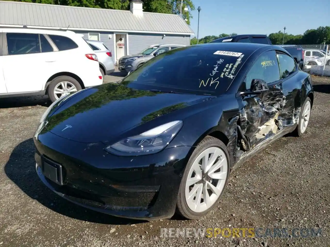 2 Photograph of a damaged car 5YJ3E1EA3NF190116 TESLA MODEL 3 2022