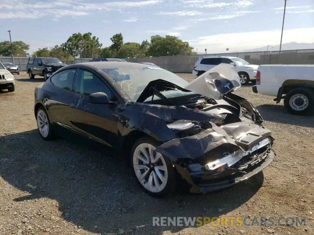 1 Photograph of a damaged car 5YJ3E1EA3NF191122 TESLA MODEL 3 2022