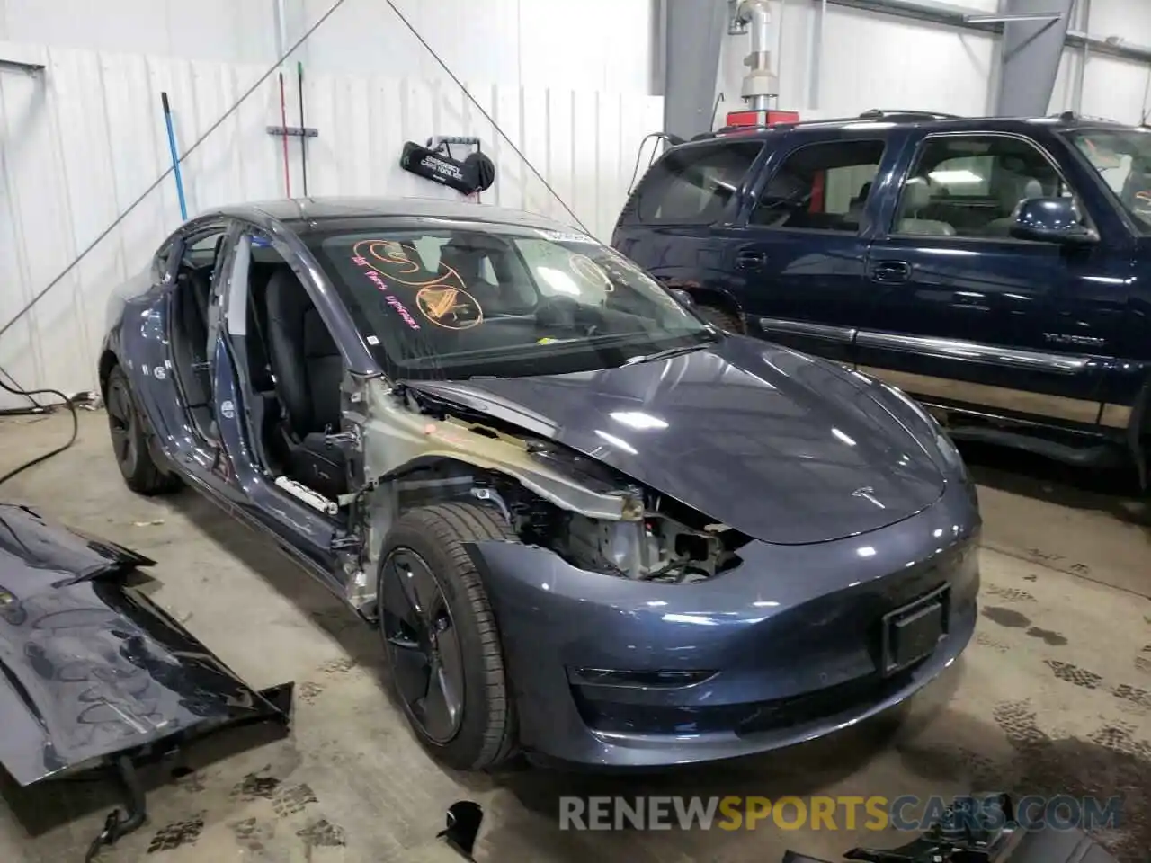 1 Photograph of a damaged car 5YJ3E1EA3NF191248 TESLA MODEL 3 2022