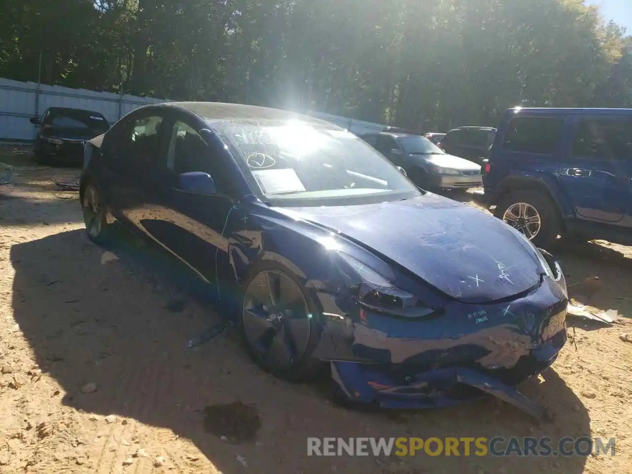 1 Photograph of a damaged car 5YJ3E1EA3NF237869 TESLA MODEL 3 2022