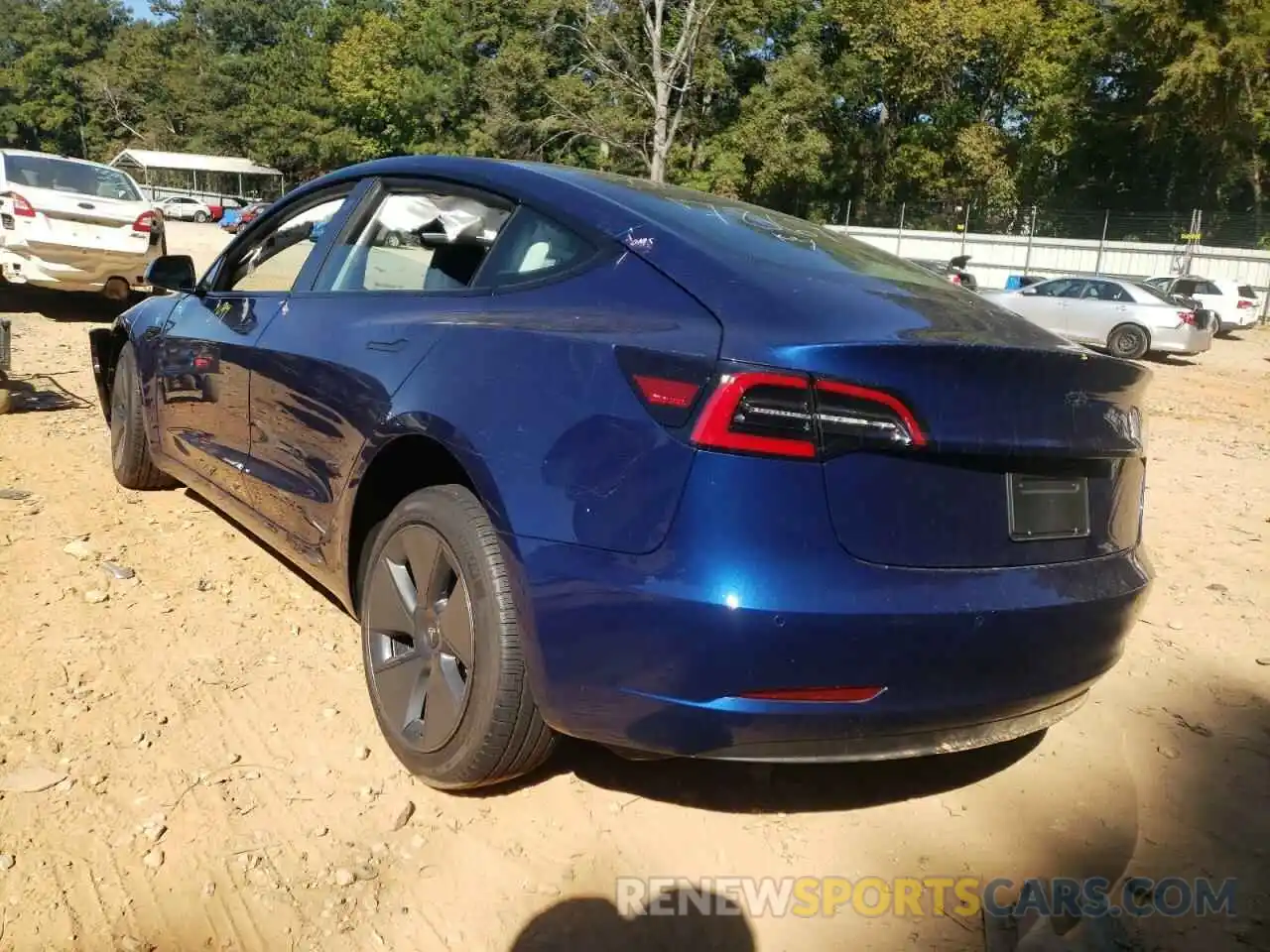 3 Photograph of a damaged car 5YJ3E1EA3NF237869 TESLA MODEL 3 2022