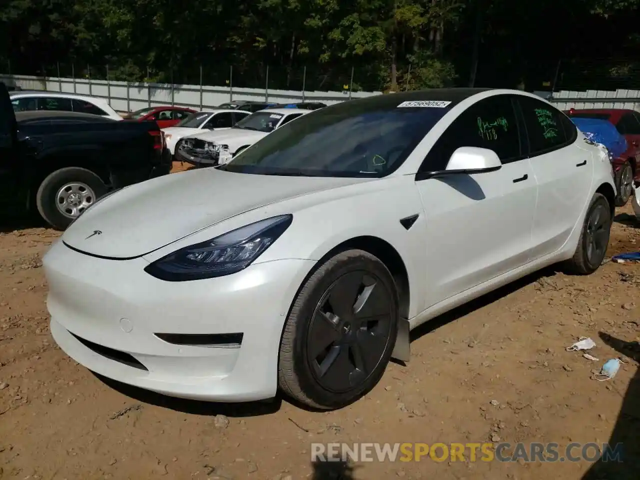 2 Photograph of a damaged car 5YJ3E1EA3NF244868 TESLA MODEL 3 2022