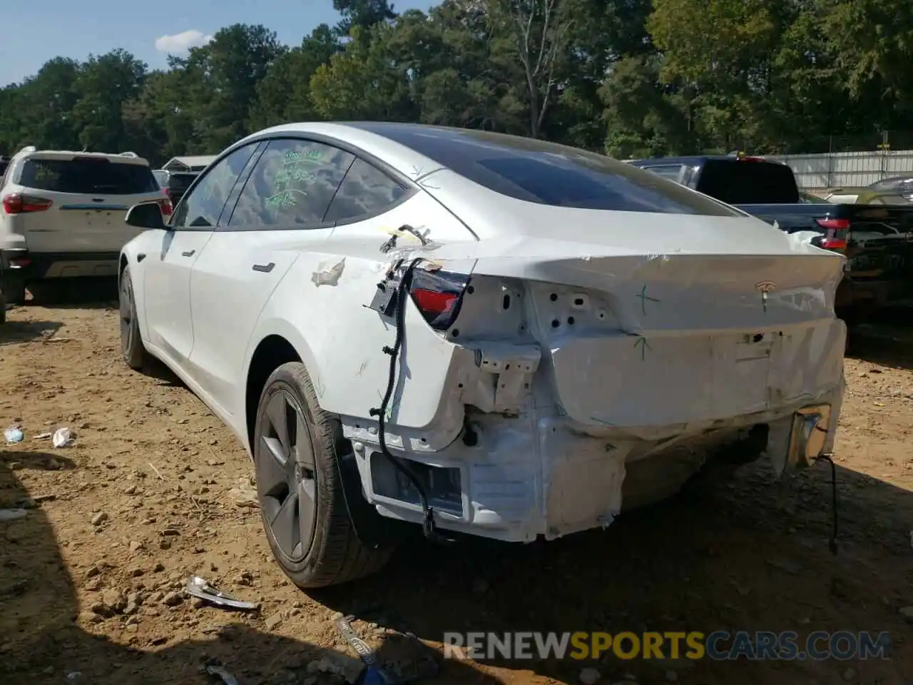 3 Photograph of a damaged car 5YJ3E1EA3NF244868 TESLA MODEL 3 2022