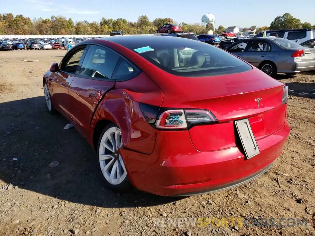 3 Photograph of a damaged car 5YJ3E1EA3NF287428 TESLA MODEL 3 2022