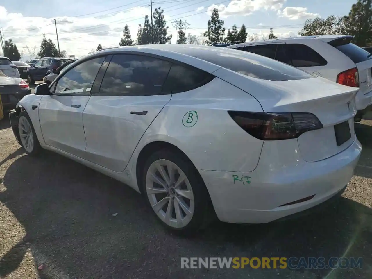 2 Photograph of a damaged car 5YJ3E1EA3NF299076 TESLA MODEL 3 2022