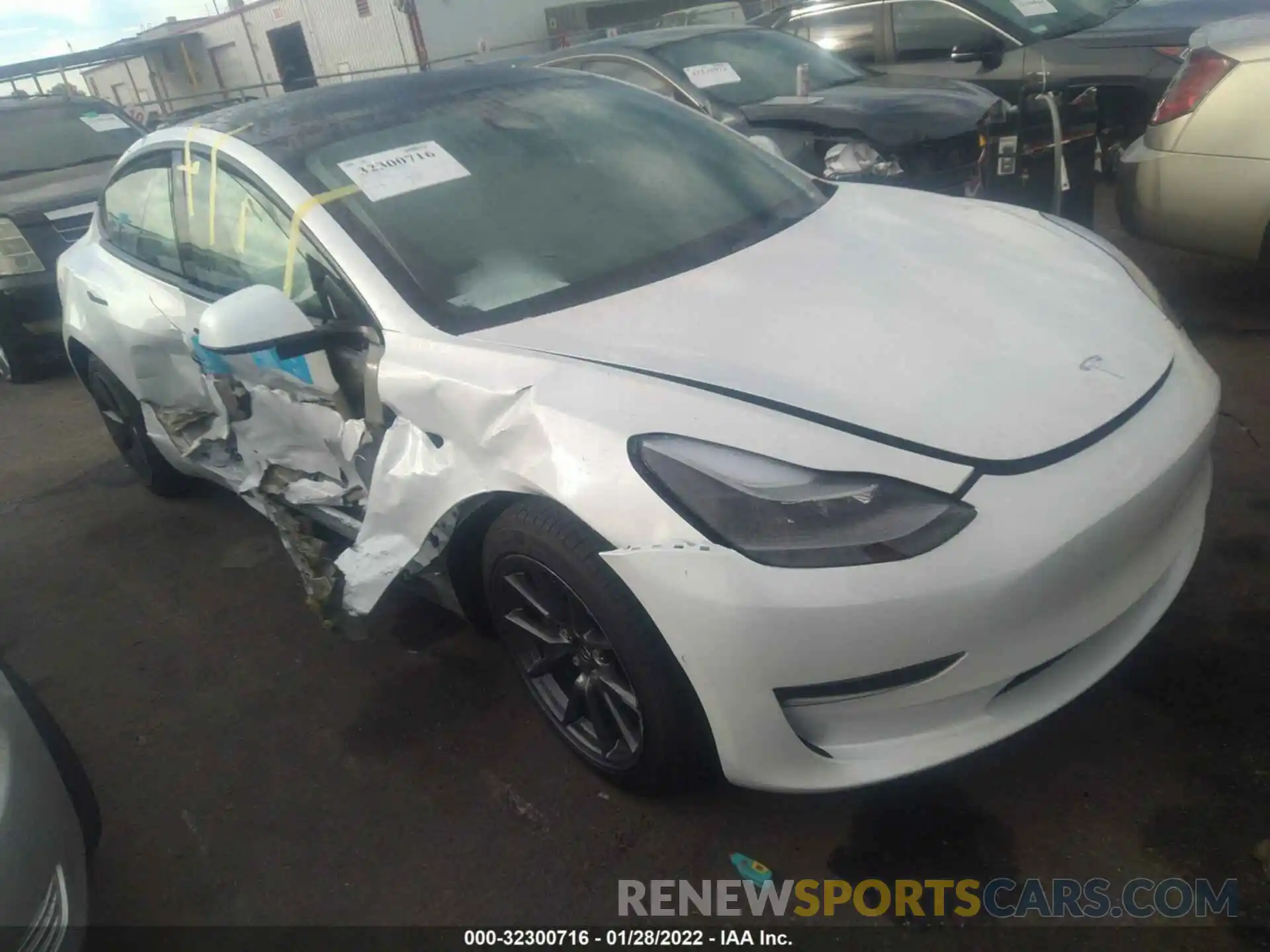 1 Photograph of a damaged car 5YJ3E1EA4NF102464 TESLA MODEL 3 2022