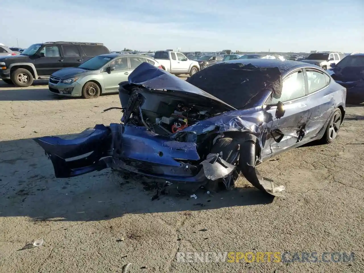 1 Photograph of a damaged car 5YJ3E1EA4NF123007 TESLA MODEL 3 2022