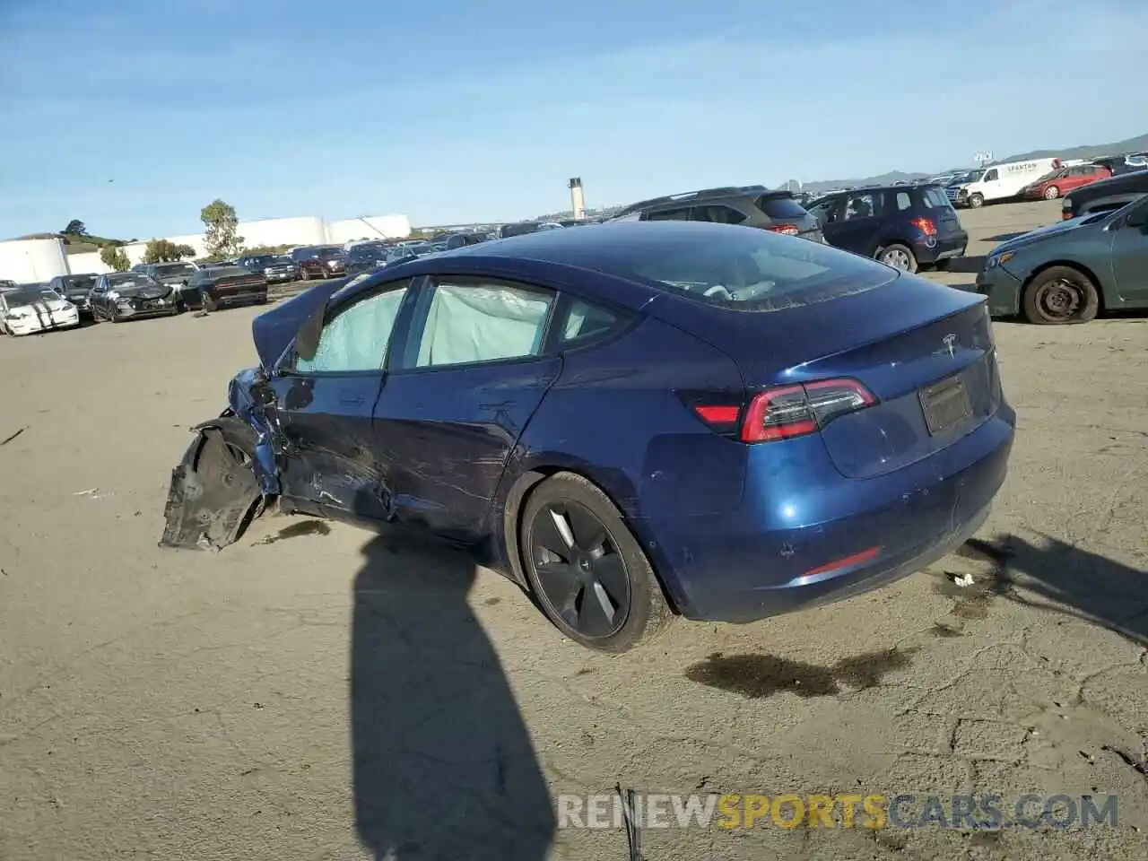 2 Photograph of a damaged car 5YJ3E1EA4NF123007 TESLA MODEL 3 2022