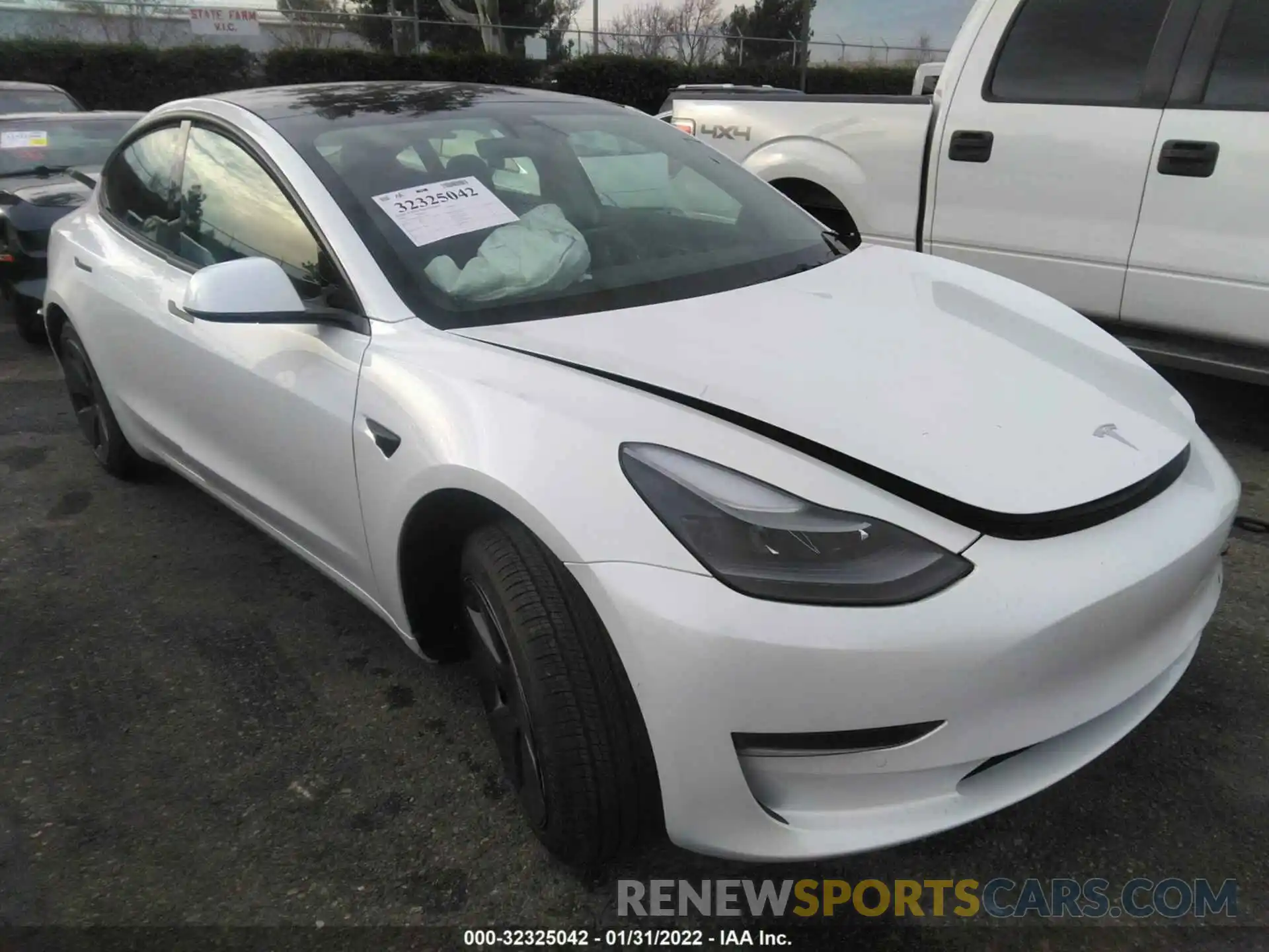 1 Фотография поврежденного автомобиля 5YJ3E1EA4NF133777 TESLA MODEL 3 2022