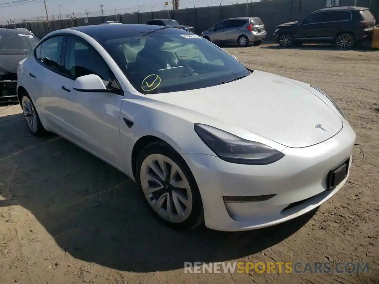 1 Photograph of a damaged car 5YJ3E1EA4NF144133 TESLA MODEL 3 2022