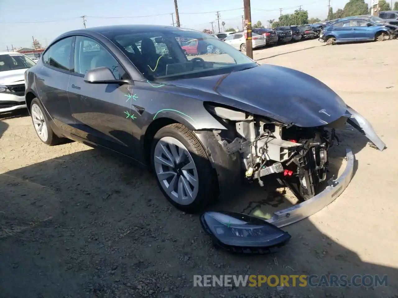 1 Photograph of a damaged car 5YJ3E1EA4NF145301 TESLA MODEL 3 2022