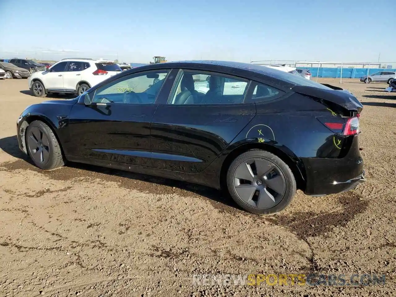 2 Photograph of a damaged car 5YJ3E1EA4NF184812 TESLA MODEL 3 2022