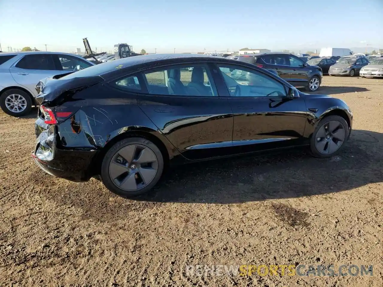 3 Photograph of a damaged car 5YJ3E1EA4NF184812 TESLA MODEL 3 2022