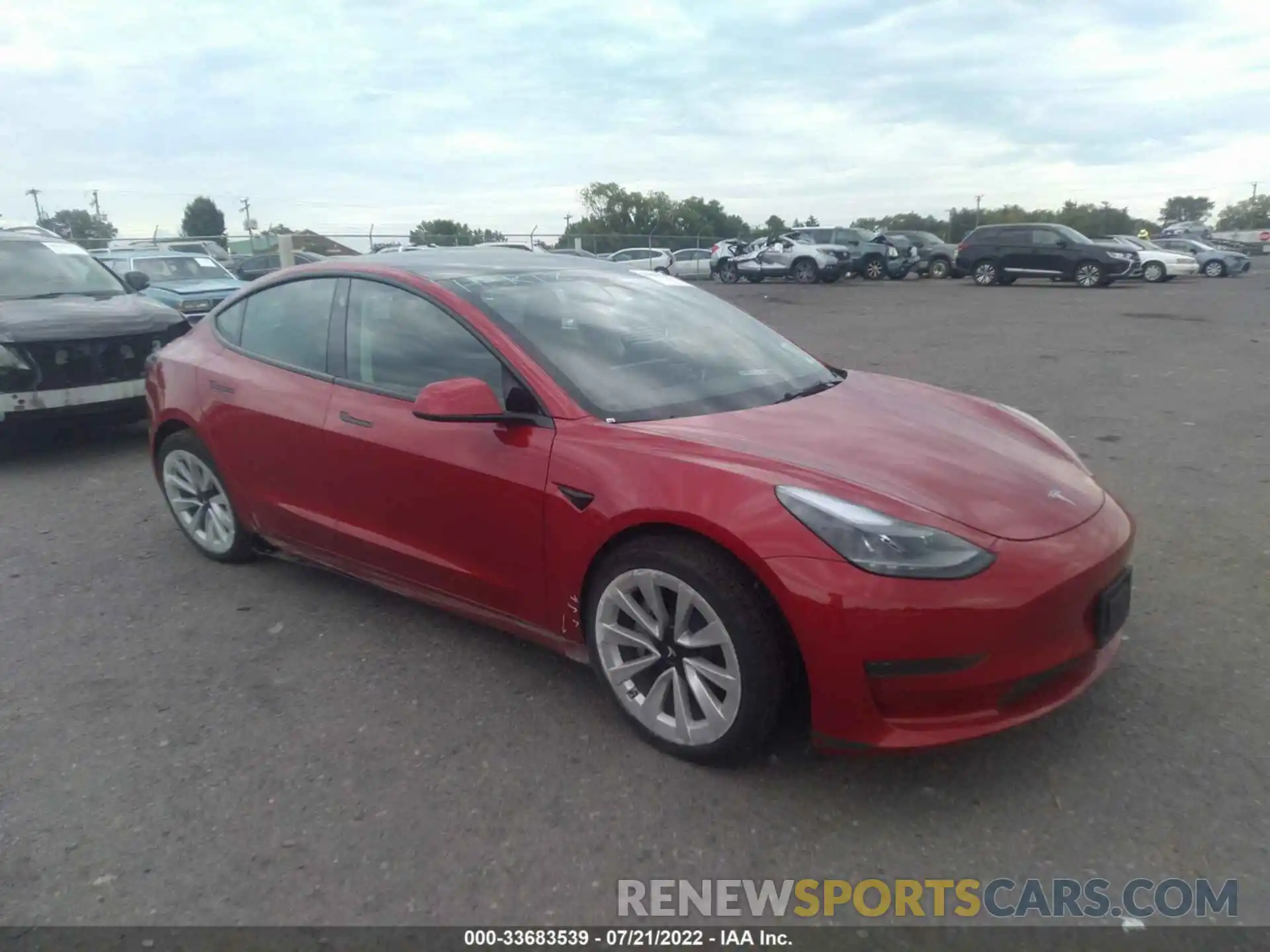 1 Photograph of a damaged car 5YJ3E1EA4NF184888 TESLA MODEL 3 2022