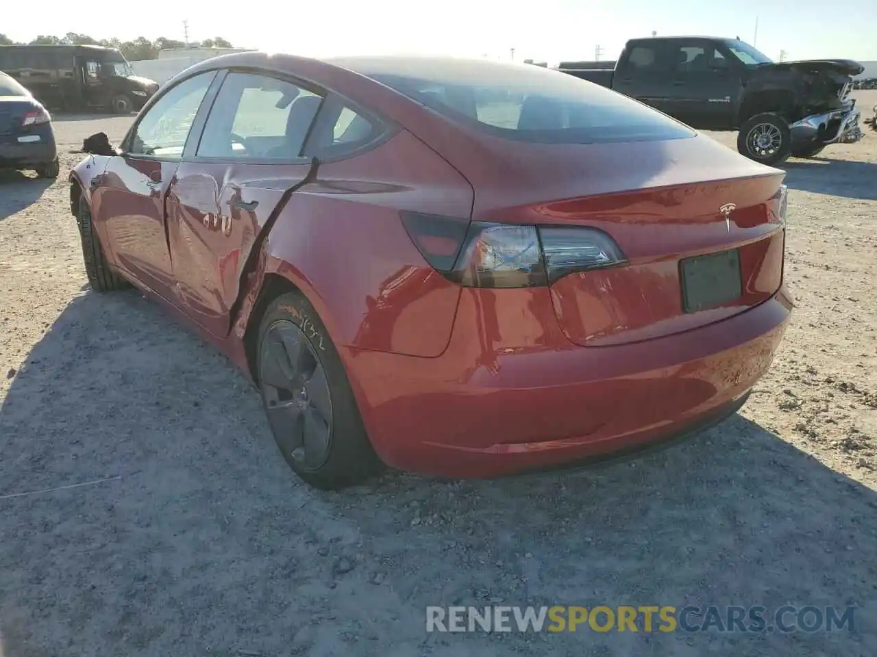 3 Photograph of a damaged car 5YJ3E1EA4NF185734 TESLA MODEL 3 2022