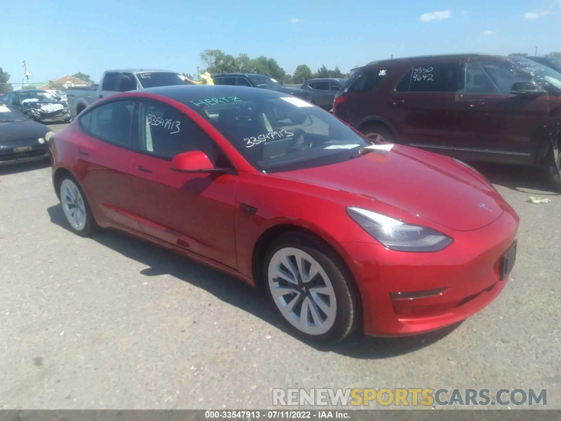 1 Photograph of a damaged car 5YJ3E1EA4NF186804 TESLA MODEL 3 2022