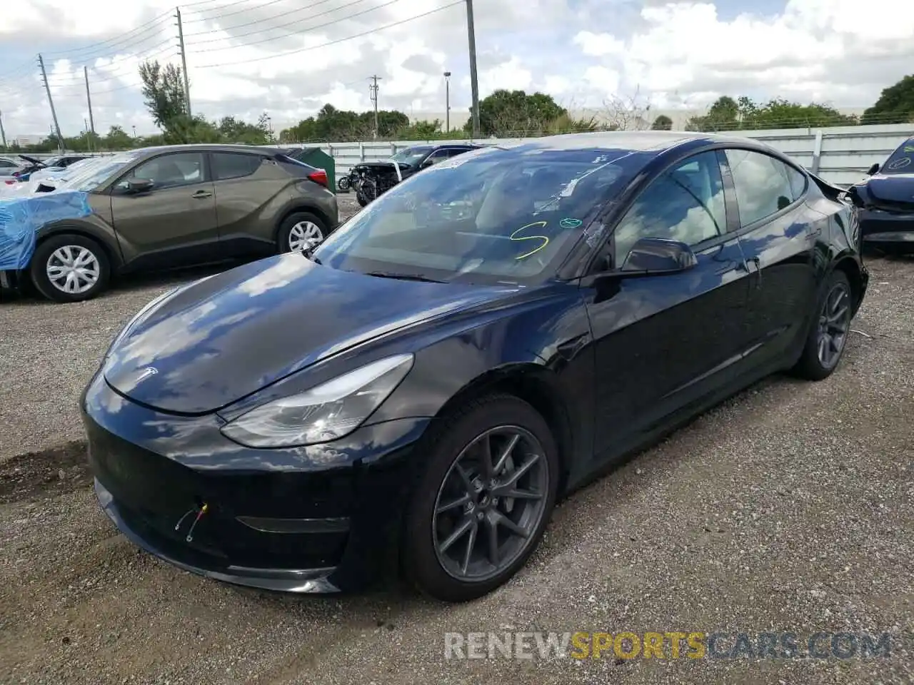 2 Photograph of a damaged car 5YJ3E1EA4NF188259 TESLA MODEL 3 2022