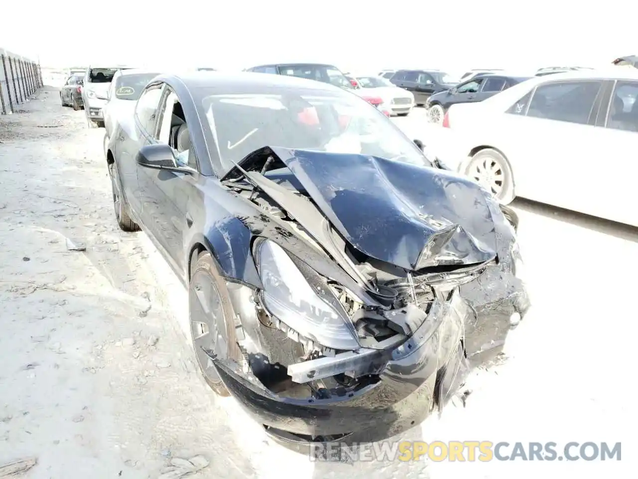 1 Photograph of a damaged car 5YJ3E1EA4NF189458 TESLA MODEL 3 2022