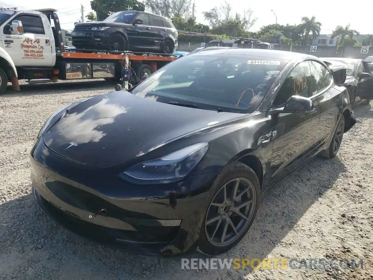 2 Photograph of a damaged car 5YJ3E1EA4NF190691 TESLA MODEL 3 2022