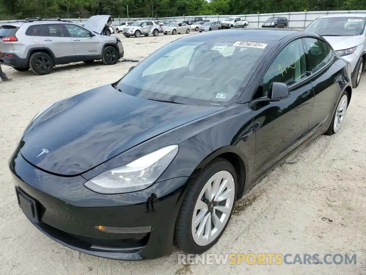 2 Photograph of a damaged car 5YJ3E1EA4NF190738 TESLA MODEL 3 2022