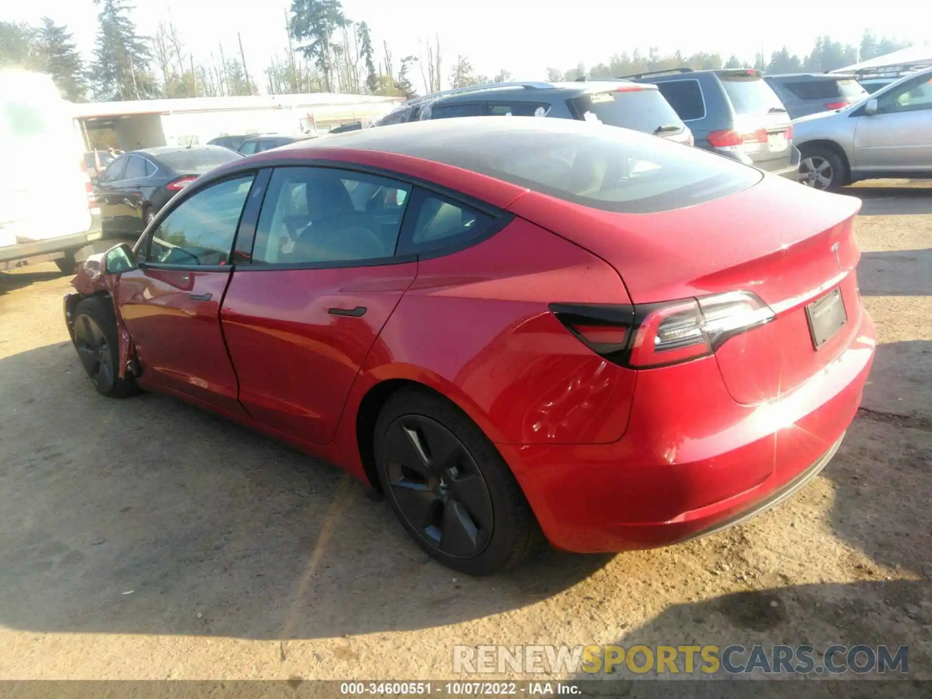 3 Photograph of a damaged car 5YJ3E1EA4NF201429 TESLA MODEL 3 2022