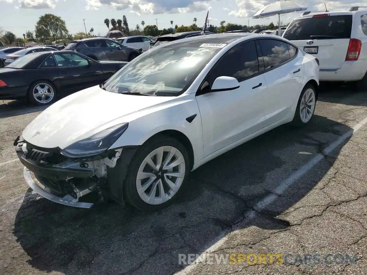 1 Photograph of a damaged car 5YJ3E1EA4NF359320 TESLA MODEL 3 2022