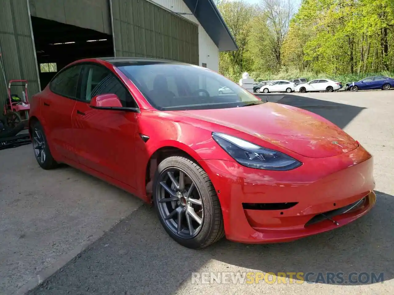 1 Photograph of a damaged car 5YJ3E1EA5NF102487 TESLA MODEL 3 2022