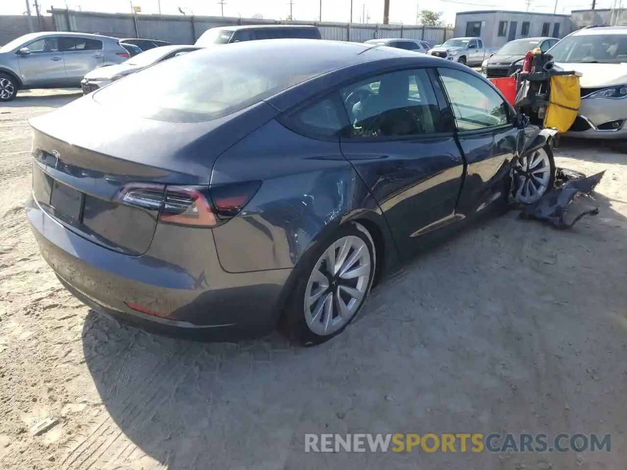 4 Photograph of a damaged car 5YJ3E1EA5NF144545 TESLA MODEL 3 2022