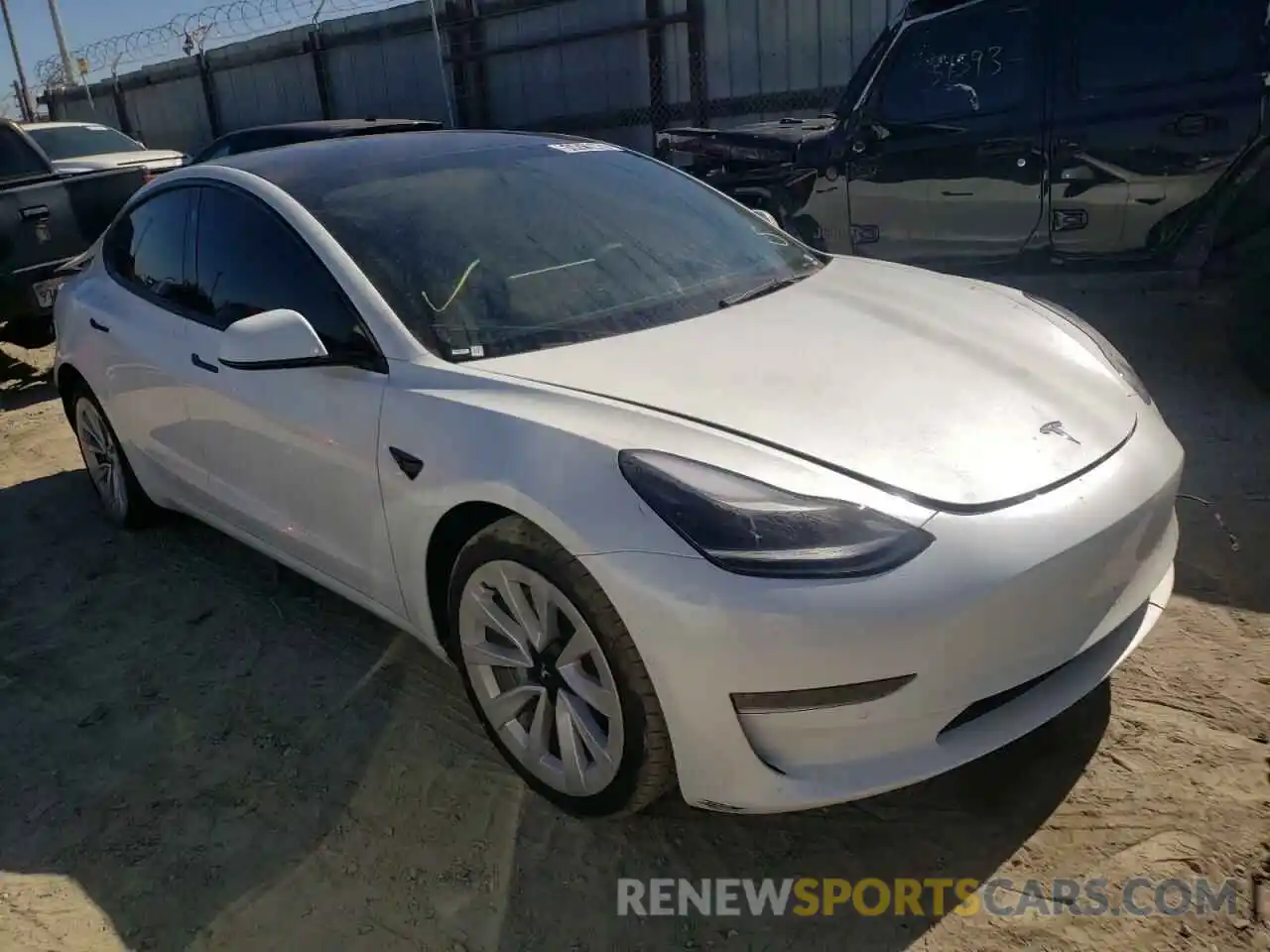 1 Photograph of a damaged car 5YJ3E1EA5NF145341 TESLA MODEL 3 2022