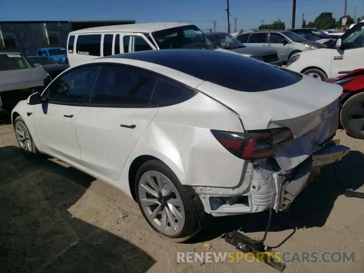 3 Photograph of a damaged car 5YJ3E1EA5NF145341 TESLA MODEL 3 2022