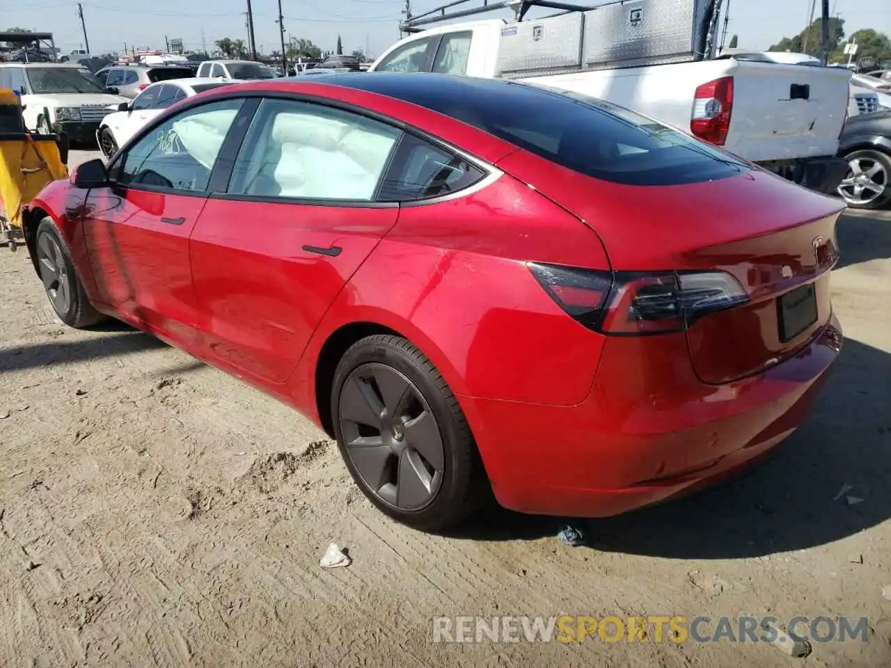 3 Photograph of a damaged car 5YJ3E1EA5NF185256 TESLA MODEL 3 2022