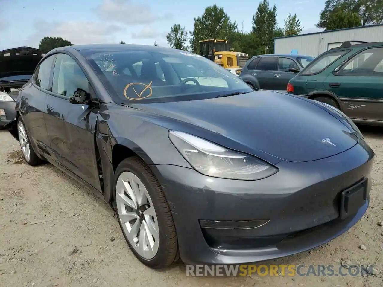 1 Photograph of a damaged car 5YJ3E1EA5NF185418 TESLA MODEL 3 2022