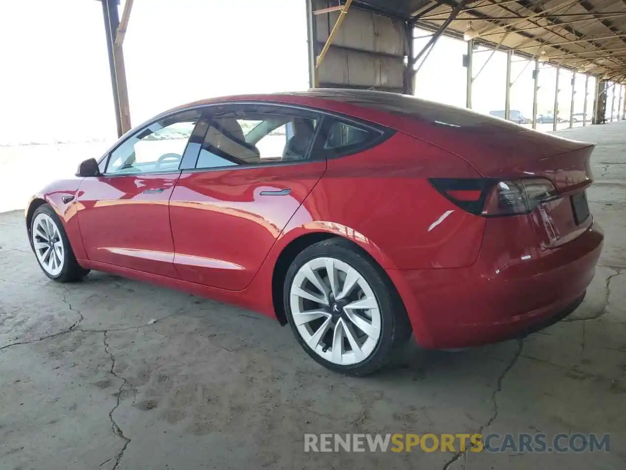 2 Photograph of a damaged car 5YJ3E1EA5NF186312 TESLA MODEL 3 2022