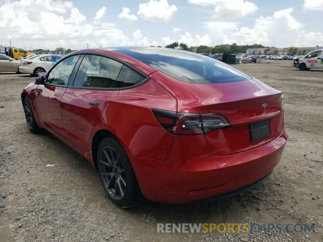 3 Photograph of a damaged car 5YJ3E1EA5NF187184 TESLA MODEL 3 2022