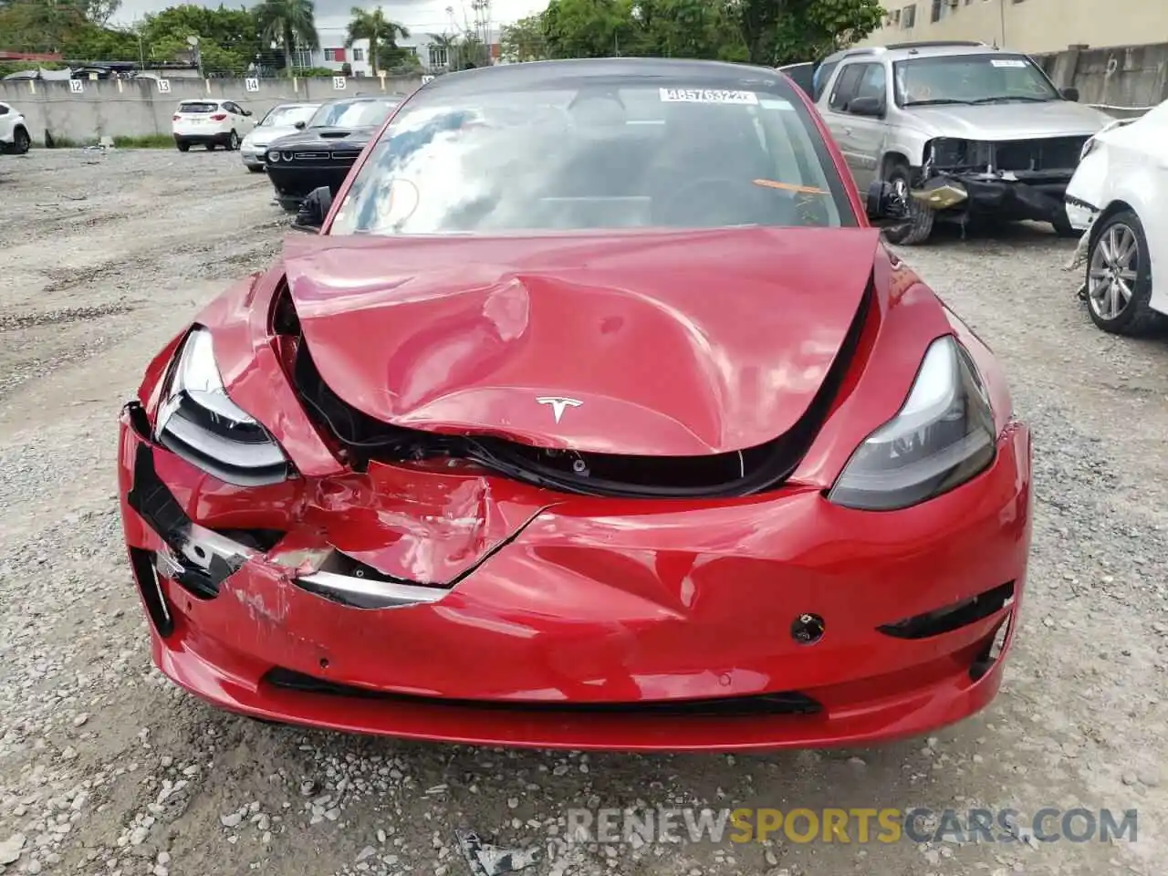 9 Photograph of a damaged car 5YJ3E1EA5NF187184 TESLA MODEL 3 2022