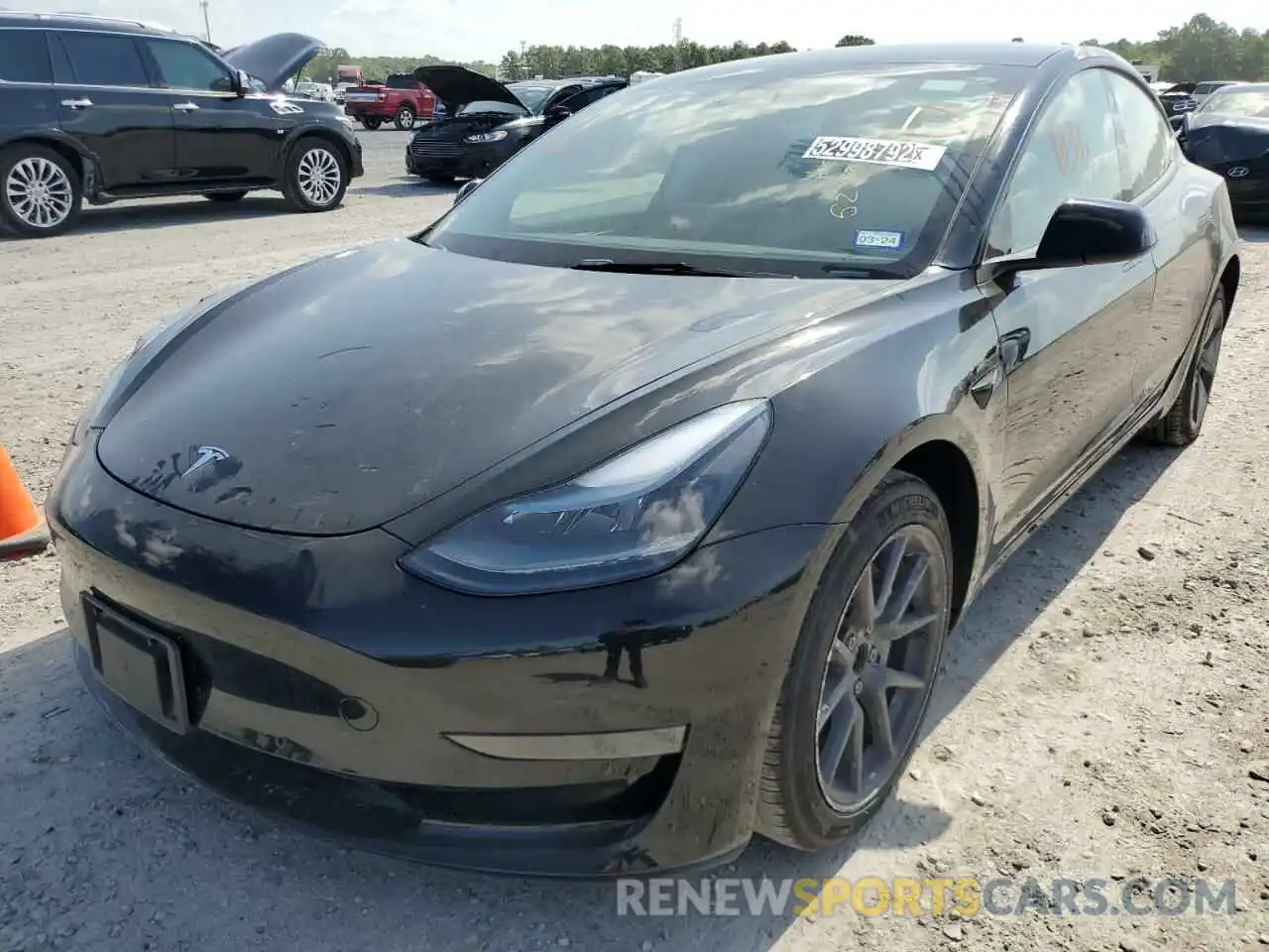 2 Photograph of a damaged car 5YJ3E1EA5NF188237 TESLA MODEL 3 2022