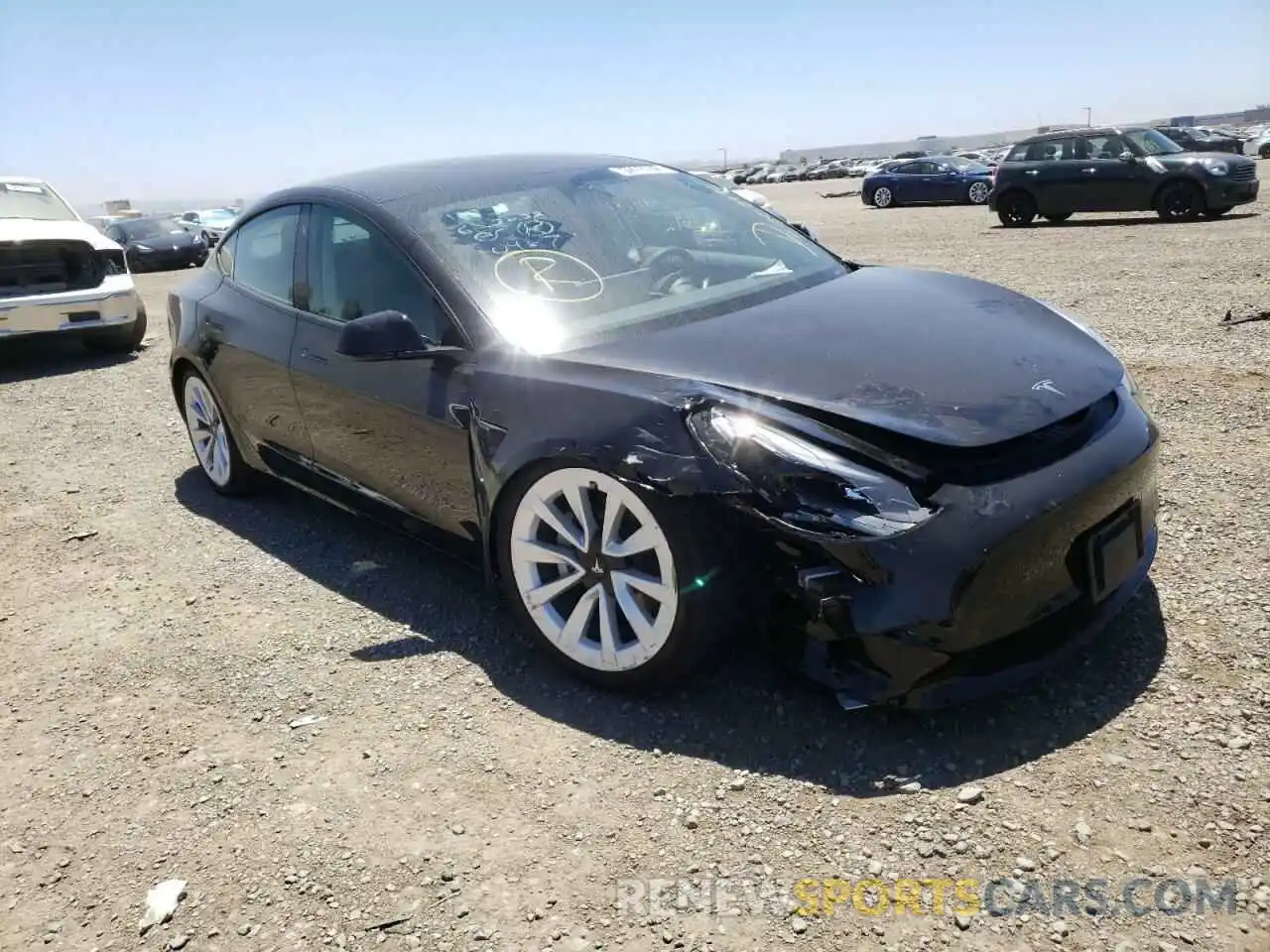 1 Photograph of a damaged car 5YJ3E1EA5NF190487 TESLA MODEL 3 2022