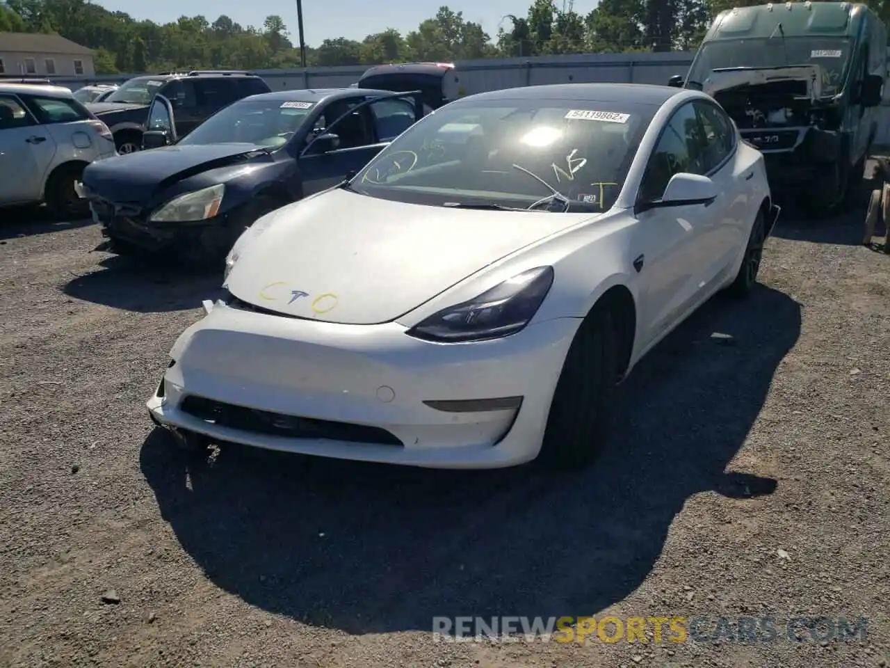 2 Фотография поврежденного автомобиля 5YJ3E1EA6NF113367 TESLA MODEL 3 2022