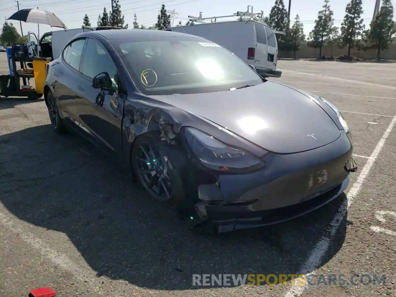 1 Photograph of a damaged car 5YJ3E1EA6NF125499 TESLA MODEL 3 2022