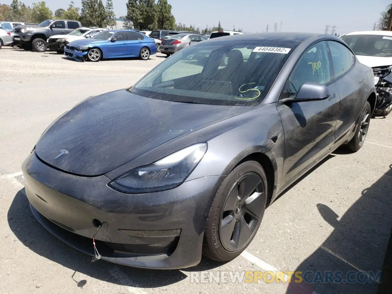 2 Photograph of a damaged car 5YJ3E1EA6NF125499 TESLA MODEL 3 2022