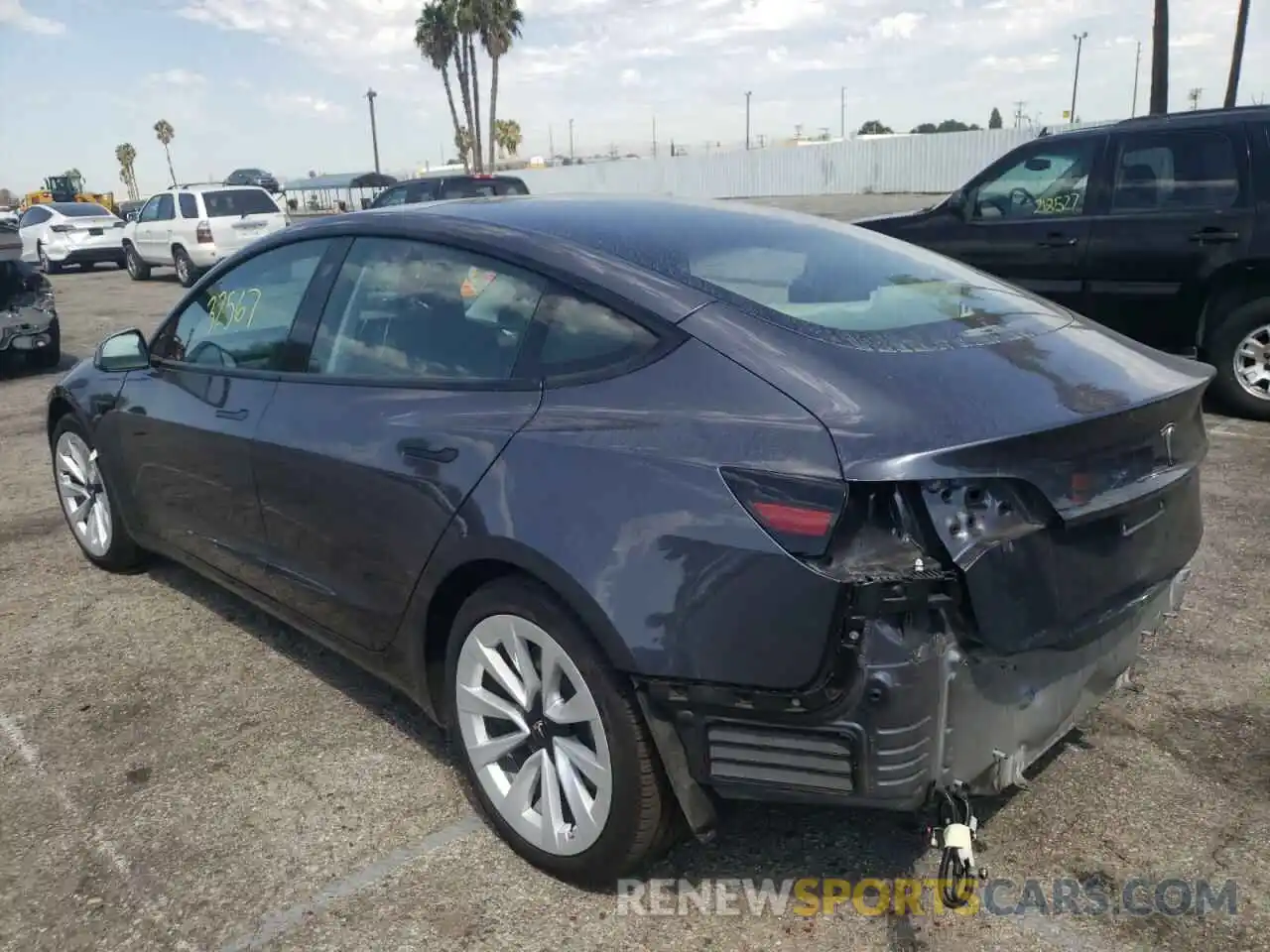 3 Photograph of a damaged car 5YJ3E1EA6NF143484 TESLA MODEL 3 2022