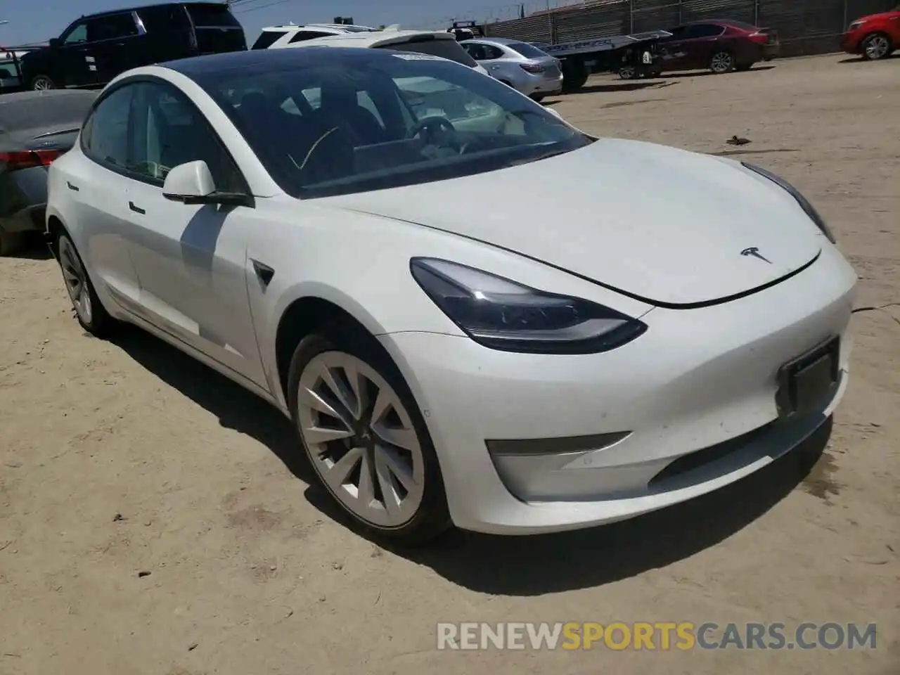 1 Photograph of a damaged car 5YJ3E1EA6NF143517 TESLA MODEL 3 2022