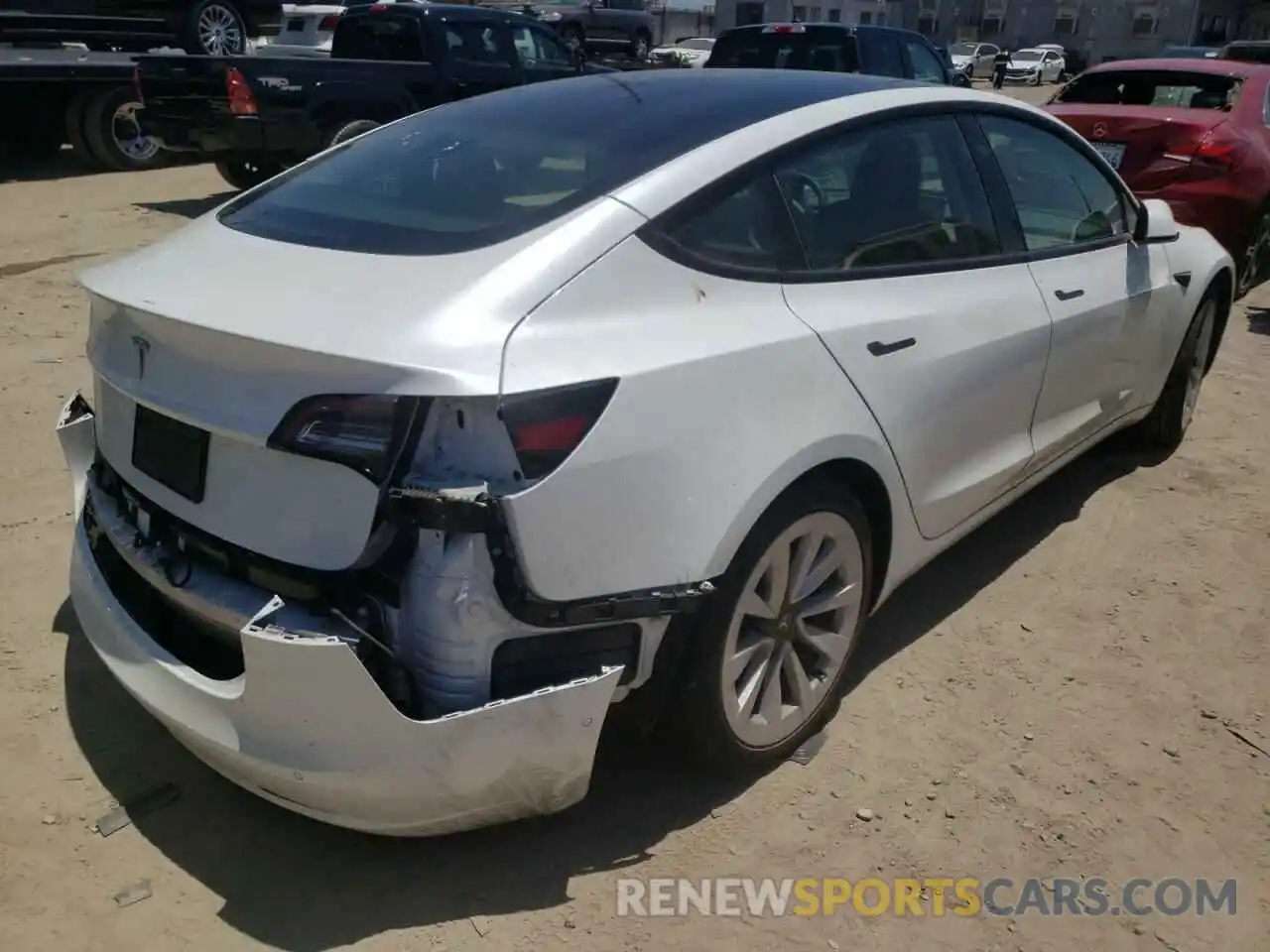 4 Photograph of a damaged car 5YJ3E1EA6NF143517 TESLA MODEL 3 2022