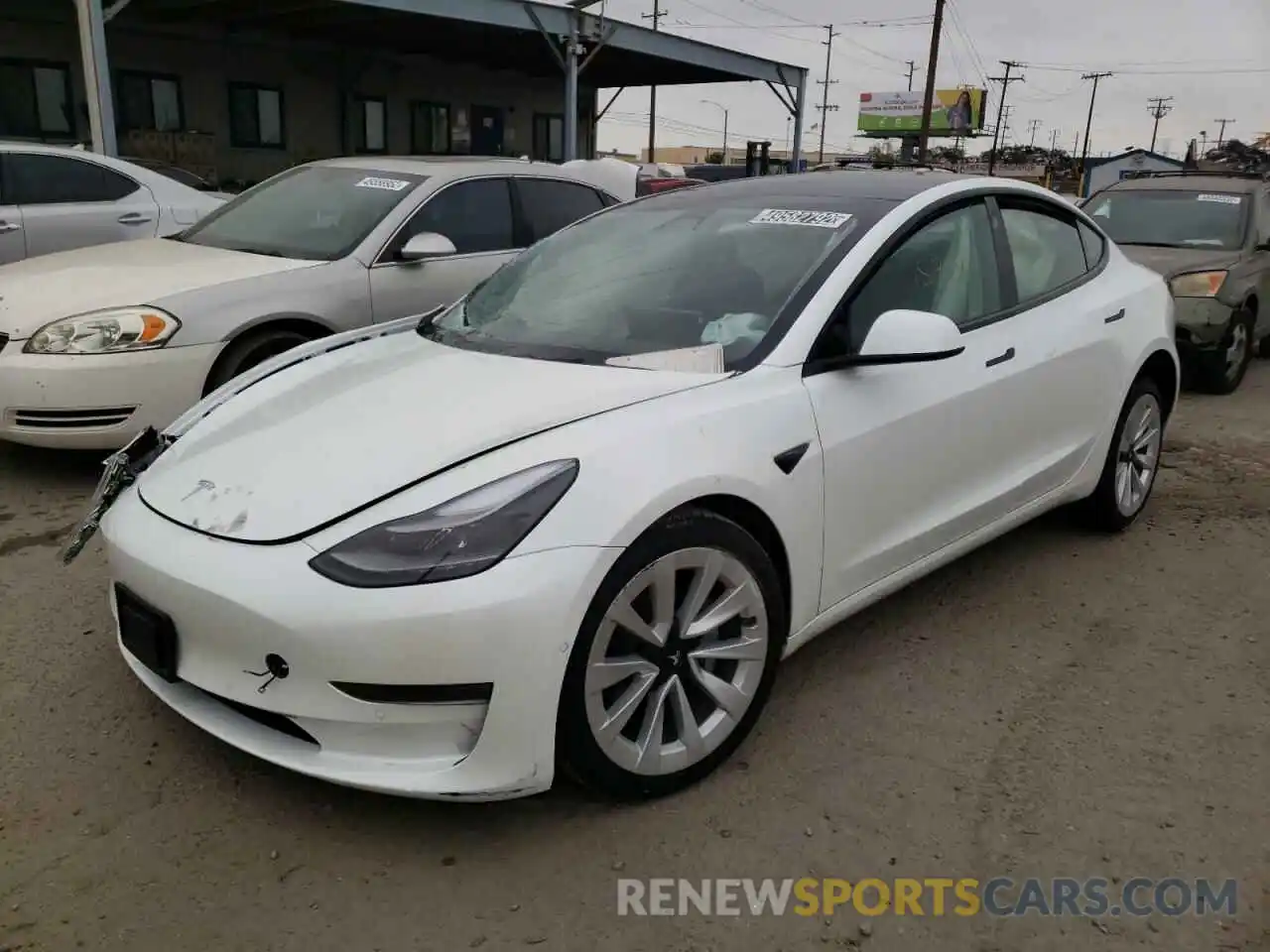 2 Фотография поврежденного автомобиля 5YJ3E1EA6NF143887 TESLA MODEL 3 2022