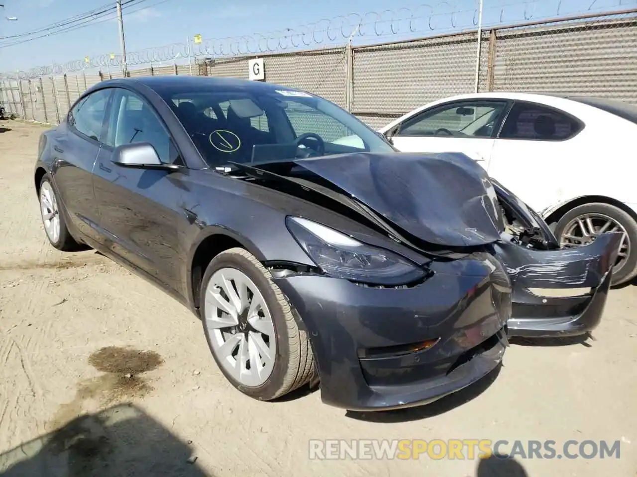 1 Photograph of a damaged car 5YJ3E1EA6NF144344 TESLA MODEL 3 2022