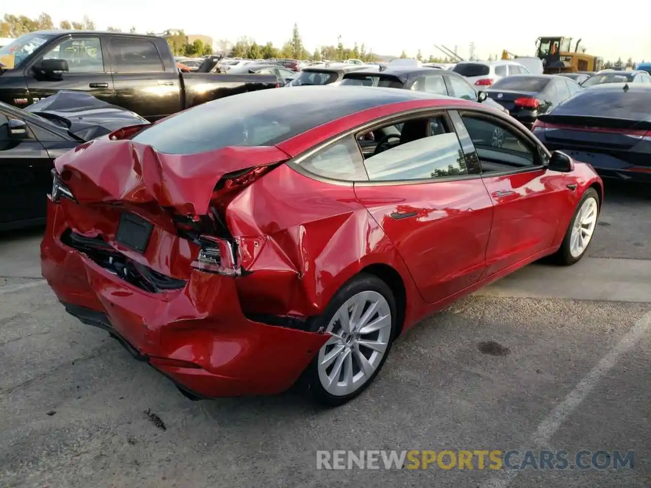 3 Photograph of a damaged car 5YJ3E1EA6NF145705 TESLA MODEL 3 2022