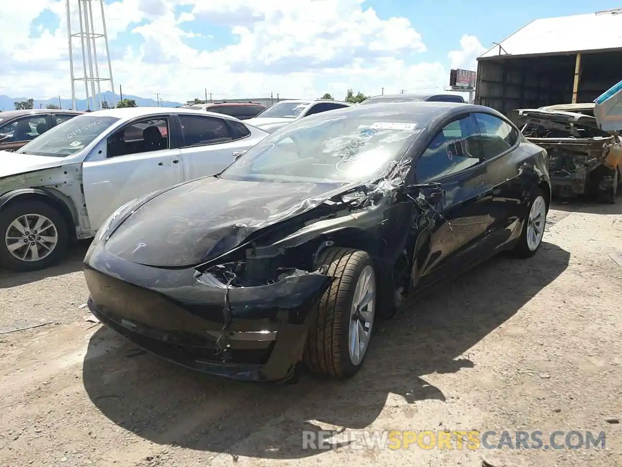 9 Photograph of a damaged car 5YJ3E1EA6NF185802 TESLA MODEL 3 2022