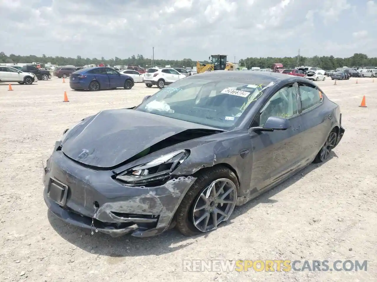 2 Photograph of a damaged car 5YJ3E1EA6NF186190 TESLA MODEL 3 2022