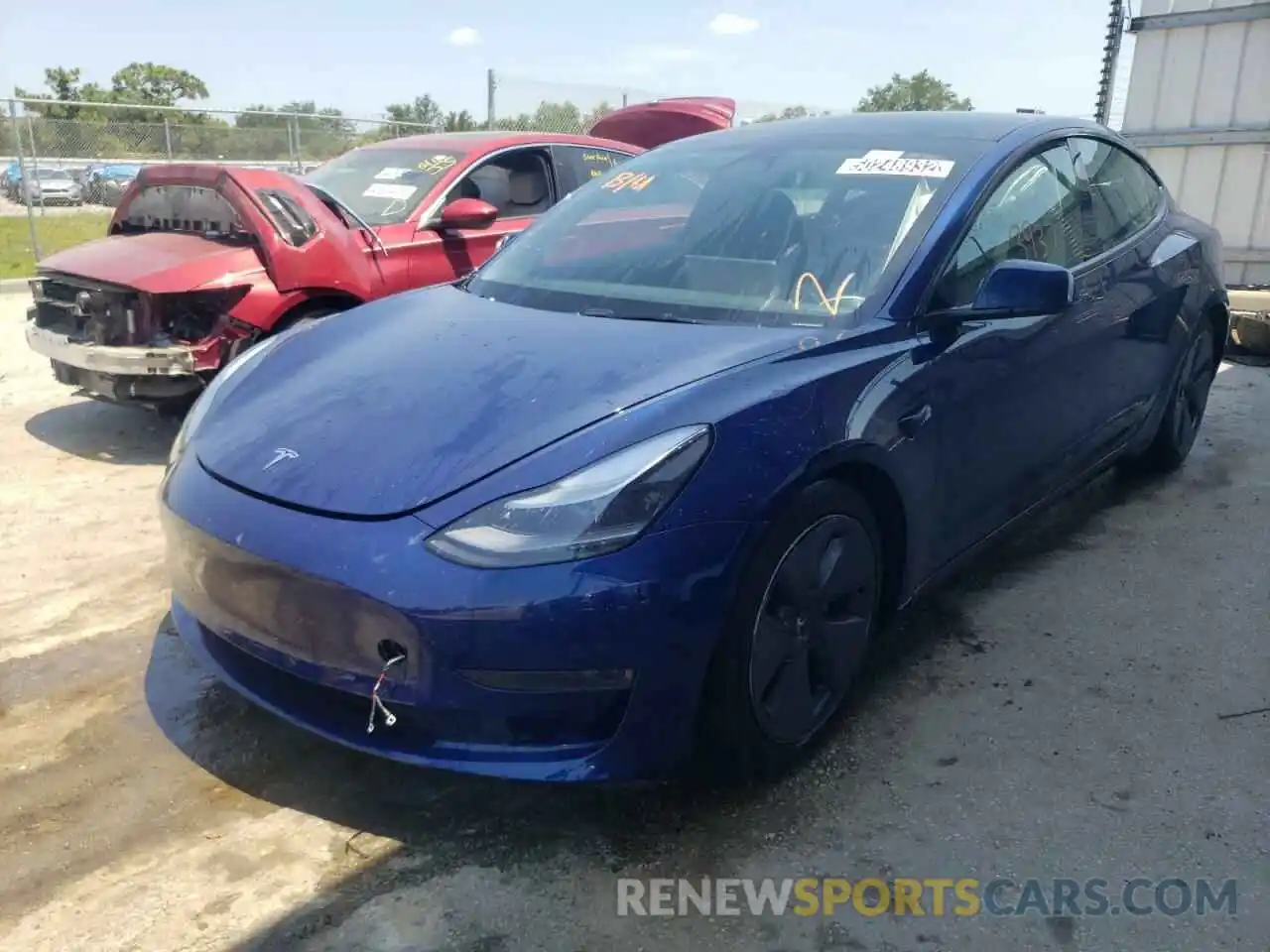 2 Фотография поврежденного автомобиля 5YJ3E1EA6NF188151 TESLA MODEL 3 2022