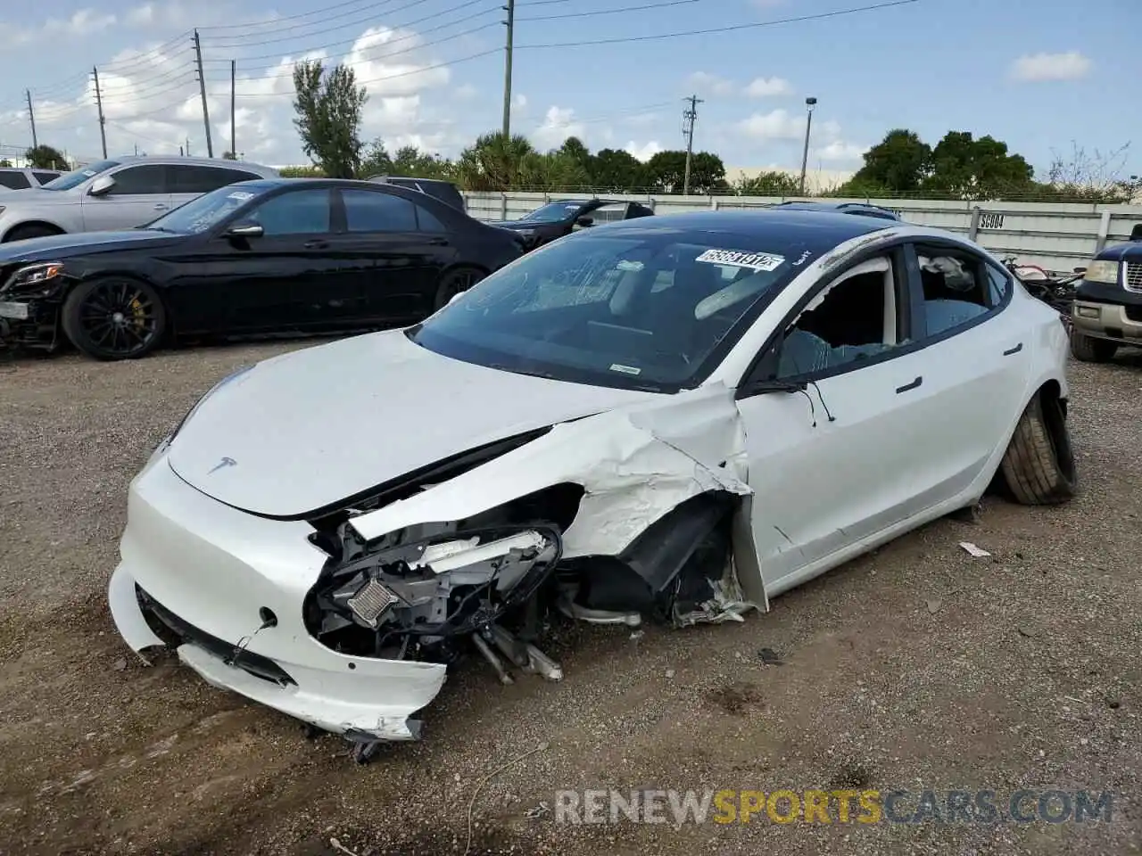 2 Photograph of a damaged car 5YJ3E1EA6NF188196 TESLA MODEL 3 2022